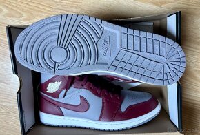 NOVE NIKE AIR JORDAN 1 MID RED WINE (45-11) - 3