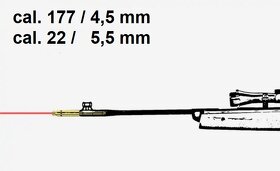 Nastrelovací laser na vzduchovku  4,5 mm alebo  5,5 mm - 3