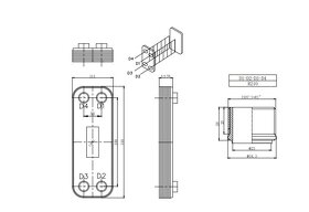 Doskový Výmenník tepla 26 platní výkon 30-65kw - 3