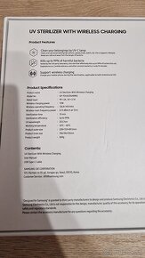 Samsung UV sterilizátor s bezdrôtovým nabíjaním Qi biely - 3