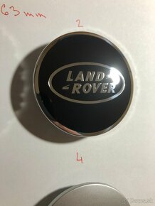 Stredové krytky Land Rover - priemer 63 mm čierné/sivé - 3