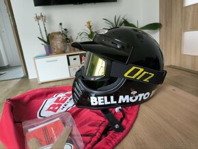 Prilba Moto Bell III Classic Black + okuliare - 3