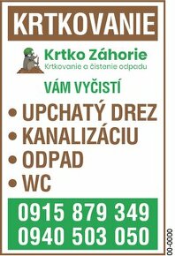 čistenie kanalizácie drez, umývadlo, WC, sprch. kut, vaňa - 3