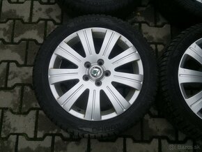 Elektrony Skoda Superb 2   5x112 r17, zimne pneu. 205/50 R17 - 3