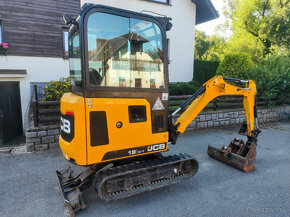 Minibagr JCB 19C-1, 1100mth, r.2018, roztah.pásy, 2x lžíce - 3