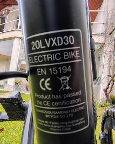 PREDÁM ELEKTRICKÚ SKLADAČKU SAMEBIKE SMBK2920 (20LVXD30) - 3