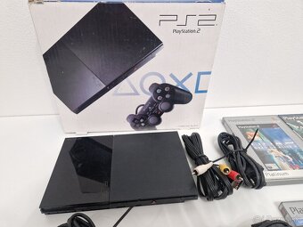 PlayStation 2 Slim SCPH-90004 v krabici + 2x ovládač 6 hier - 3