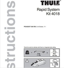 Stresny nosic THULE Peugeot 508 sw - 3