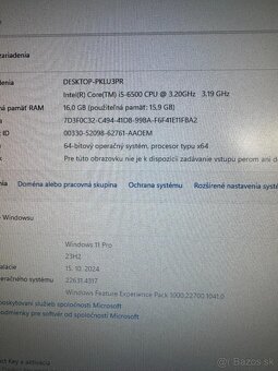 Počítač HP.Intel i5-6500 4x3,20GHz.16gb ram.256gb SSD+500 - 3