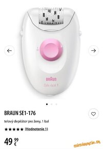 BRAUN Depilátor Silk-épil 1 1-176, biela/ružová, PC 49,99 € - 3