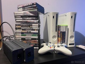 Xbox 360 2x ovládač prehráva napálené hry 30x hra - 3