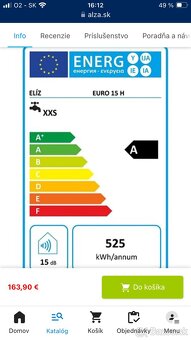 Predám 15 l elektrický bojler Eliz H15 - 3