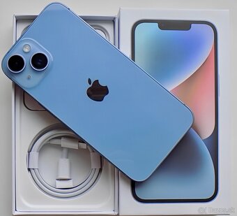 iPhone 14 Blue BATERIE 100% TOP - 3