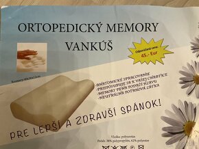 Zdravotný ortopedický vankúš s pamäťovou penou - 3