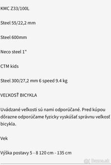 Dievčenský bicykel CTM Ellie 5-8 rokov 115-130cm - 3