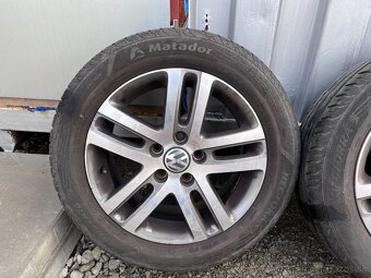 VW group golf VI original alu disky + pneu 5x112, 205/55/R16 - 3