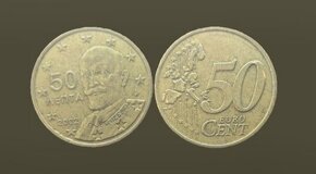 50 euro cent Grécko 2002 "F" - 3