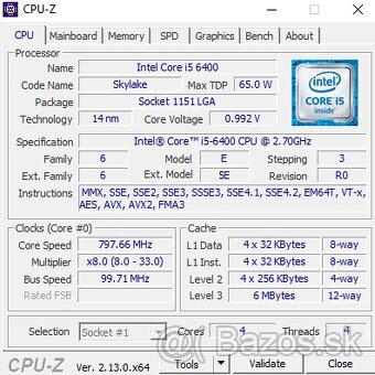 Intel Core i5-6400 (1x) - 3