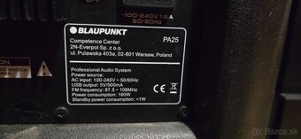 Blaupunkt PA25 Reproduktor Funkcia karaoke Bluetooth Rádio - 3