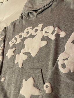 Sp5der beluga grey hoodie - 3