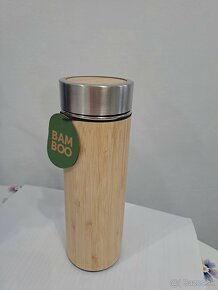 Sklenená fľaša a termoska bamboo - 3