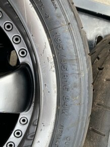 Elektróny 5x100 r16 so semislickami Advan A052 195/45 r16 - 3