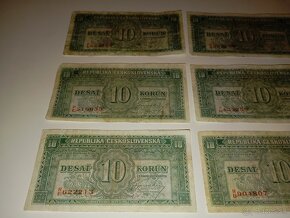 BANKOVKY 10 KČS, 1945, VŠE NEPERFOROVANÉ - 3