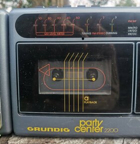 Grundig party center 2200, rádiomagnetofón Retro boombox - 3