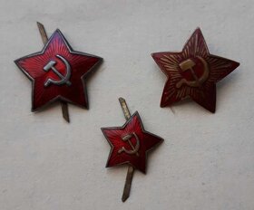 Tri stare ruske odznaky-hviezdy. - 3