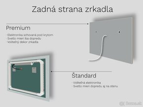 Dizajnové zrkadlo Artalo s LED podsvietením M1 140x80 - 3