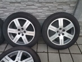 Alu disky 5x100 R16 VW + 205/55 R16 letné pneumatiky - 3