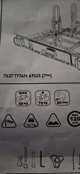 Nosic na tazne na 4 bicykle  nosnost 75kg - 3