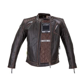 Kožená moto bunda W-TEC Embracer - Vintage Dark Brown - 3