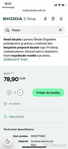 Strešný nosič a Nosič bicykla Škoda na strechu vozidla a - 3