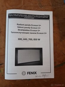 Infrapanel/ sálavý panel Ecosun 600W U+ - 3