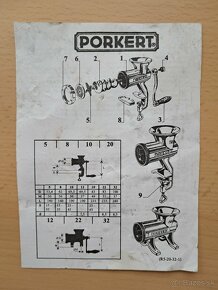 Predám mlynček na mäso PORKERT typ 8 - 3