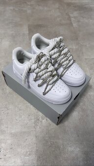 Nike Air Force 1 White - Double Laced Glitter - 3