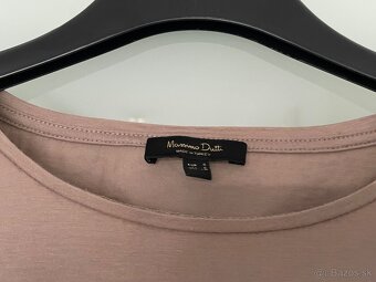 Krémové tričko Massimo Dutti s mega rukávmi - 3