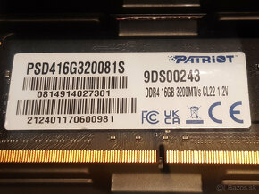 RAM 16GB DDR4 SODIMM PATRIOT PC4-3200 CL22 - do notebooku - 3