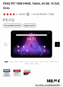 Tablet 10,1" 4GB RAMm, 64 ROM - 3