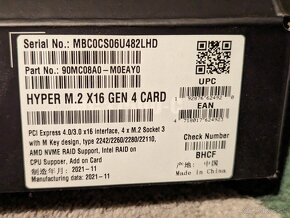 ASUS Hyper M.2 x16 Gen 4 NVME - 3