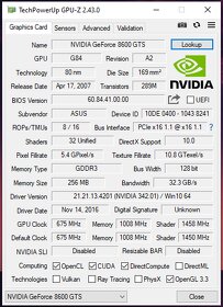 nVidia GeForce 8600 GTS, 256 MB GDDR3 - 3