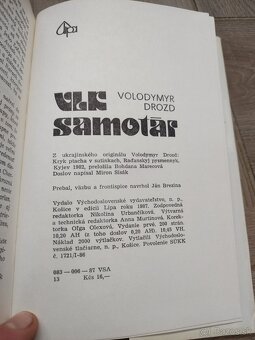 Vlk samotár - Volodymyr Drozd (1987)- kniha, beletria - 3