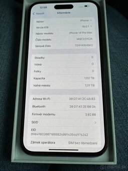 Predám Apple iPhone 14 PRO MAX 1TB Black Malé známky - 3