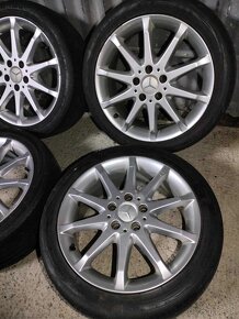 4ks alu disky Mercedes Benz 5x112 R17 pneu 215/45 r17 - 3