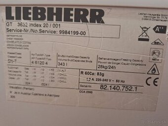 Truhlicová mraznička Liebherr 343 litrov - 3