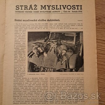 Staré časopisy Stráž myslivosti 1939 - 3