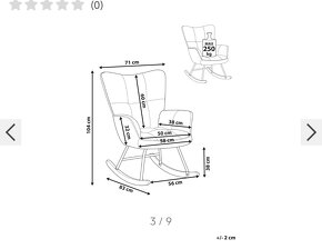 Hojdacie kreslo- buklé, vlna - 3
