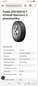 Kúpim 205/55 R16 zimné pneumatiky - 3