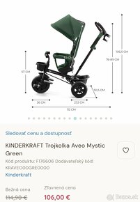 KINDERKRAFT Trojkolka Aveo Mystic Green - 3